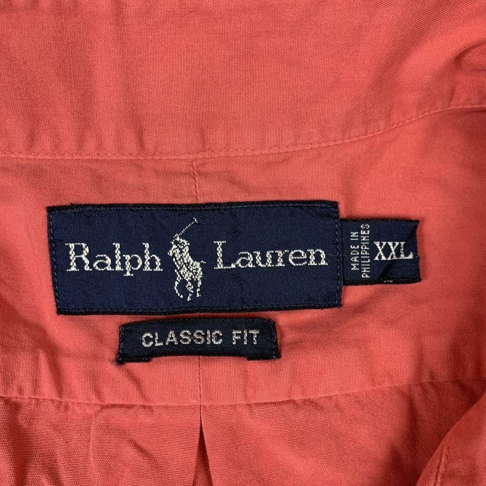 Polo Ralph Lauren Shirt Mens XL Salmon Short Sleeve Button Down Classic Fit - Picture 5 of 7